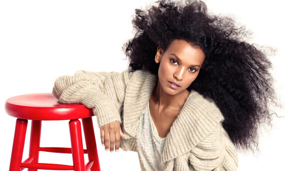 Liya Kebede for H&M Fall 2009 Knitwear Ad Campaign