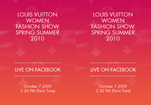 Louis Vuitton Live on Facebook   Womens Spring 2010 Collection