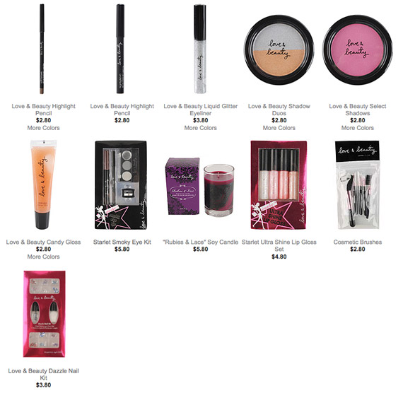 Love & Beauty Cosmetics by Forever 21