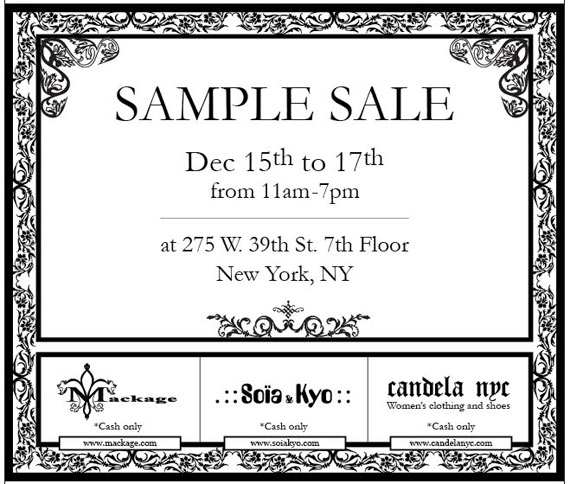 mackage-ss Events + Sample Sales December 2009