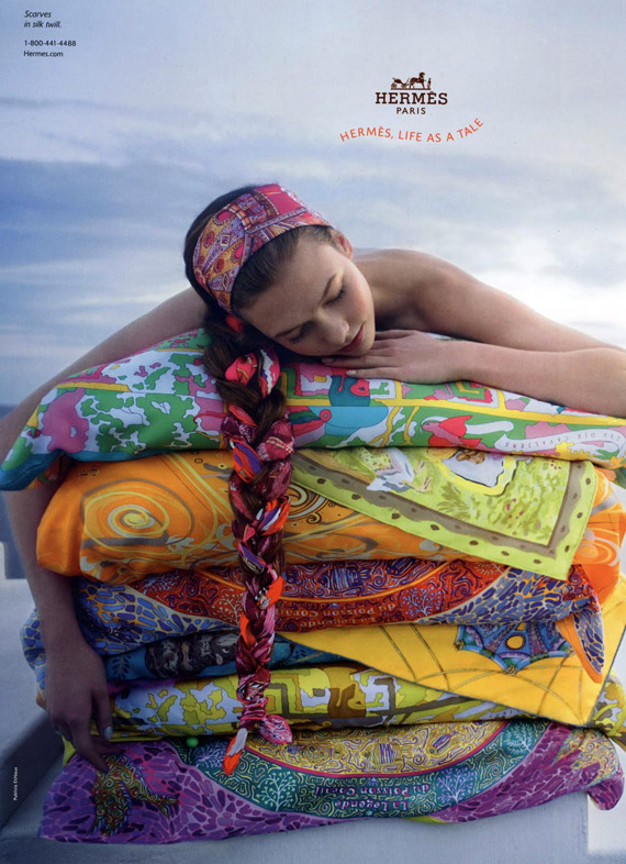 Karlie Kloss for Hermès Spring/Summer 2010 Ad Campaign