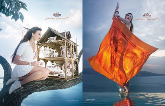 Karlie Kloss for Hermès Spring/Summer 2010 Ad Campaign