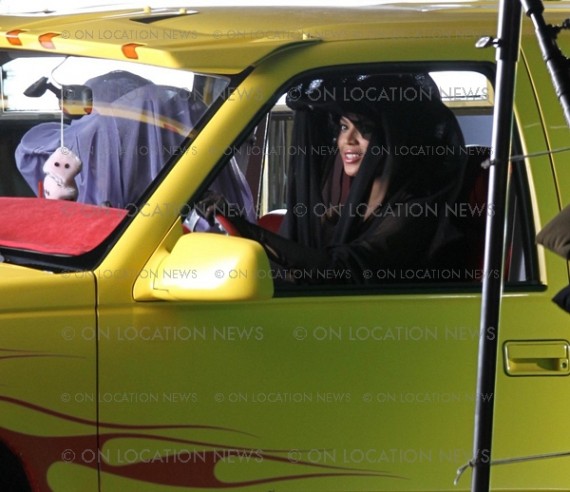 Beyoncé & Lady Gaga On Set For New Music Video “Telephone”