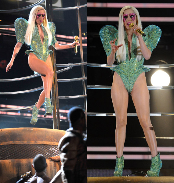 lady-gaga-grammy-awards-2010-performance-02 Lady Gaga, Rihanna, Beyonce, Katy Perry, Ciara at the 52nd Annual Grammy Awards 2010