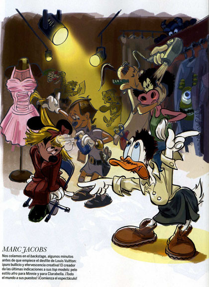 Elle Spain April 2010: Designers as Disney Characters