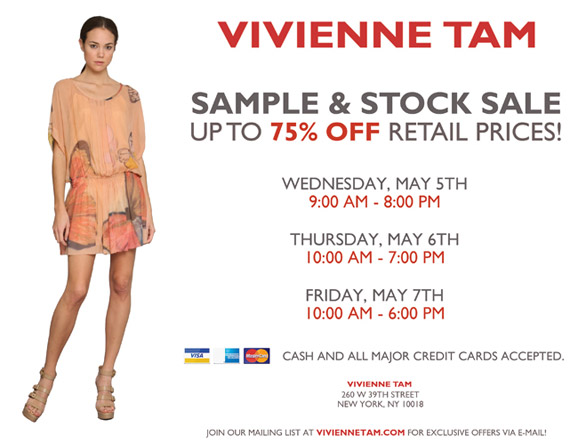 NYC Sample Sales: May 2010