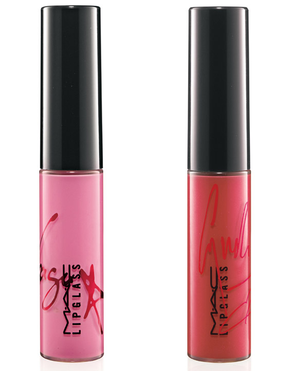 MAC Viva Glam Lipglass in Viva Glam Gaga and Cyndi
