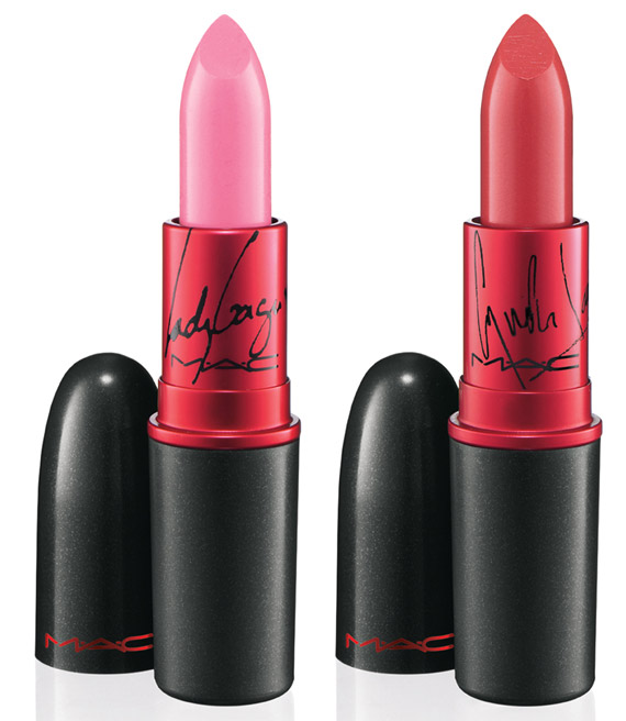 MAC Viva Glam Lipglass in Viva Glam Gaga and Cyndi