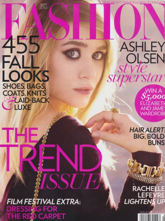 Ashley Olsen Covers Fashion Magazine September 2010