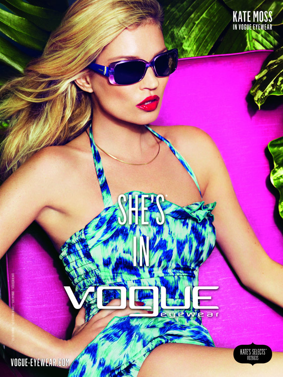 Kate Moss for Vogue Eyewear Spring/Summer 2011 Ad Campaign
