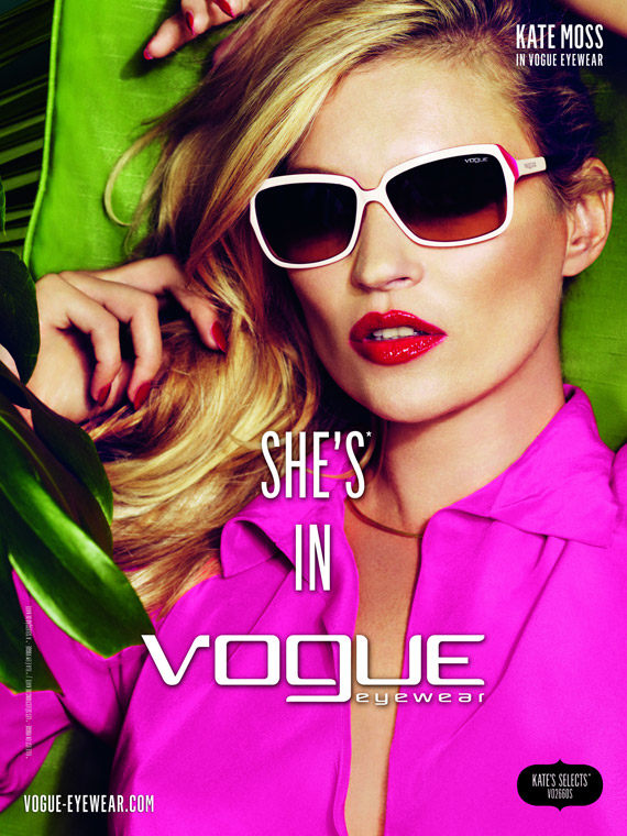 Kate Moss for Vogue Eyewear Spring/Summer 2011 Ad Campaign