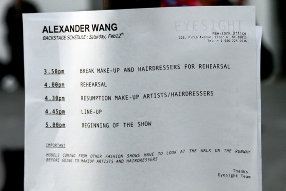 NYFW Fall 2011: Alexander Wang Runway + Backstage