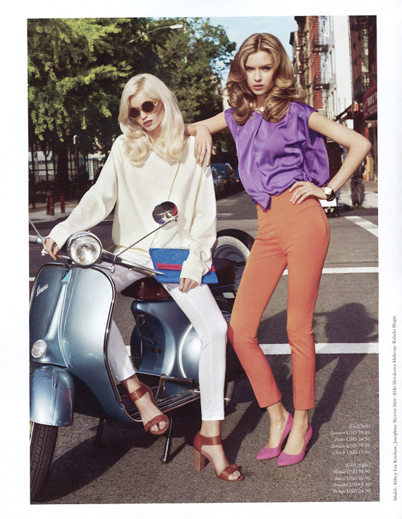 H&M Magazine Spring 2012 Ready Steady Gold ft Abbey Lee Kershaw & Josephine Skriver
