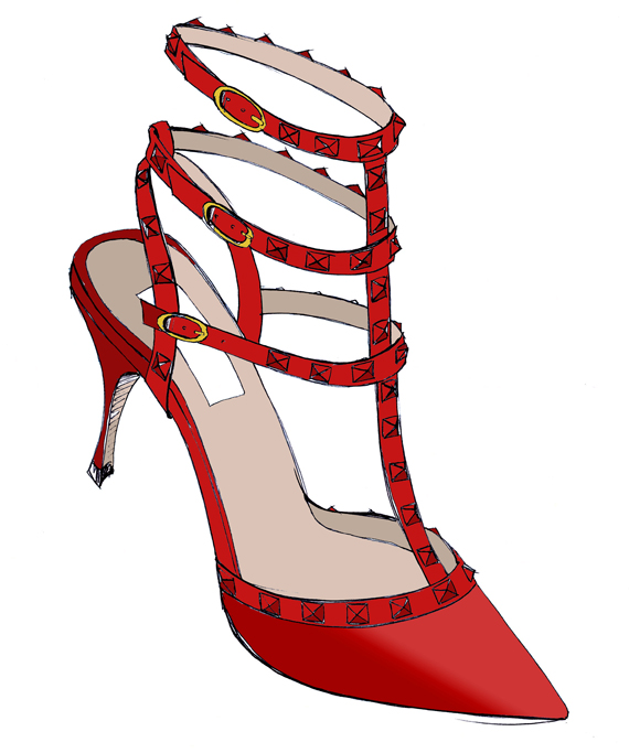 Valentino Red on Red Rockstud Pump