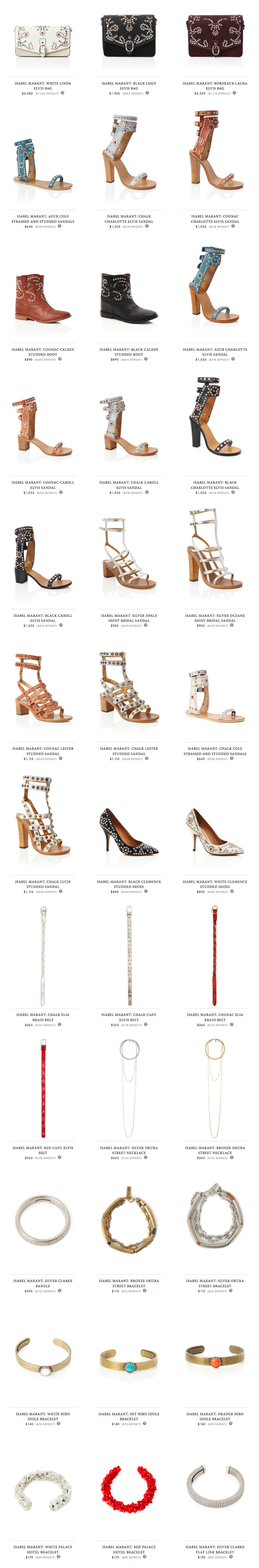 Isabel Marant SS13 pre order on Moda Operandi