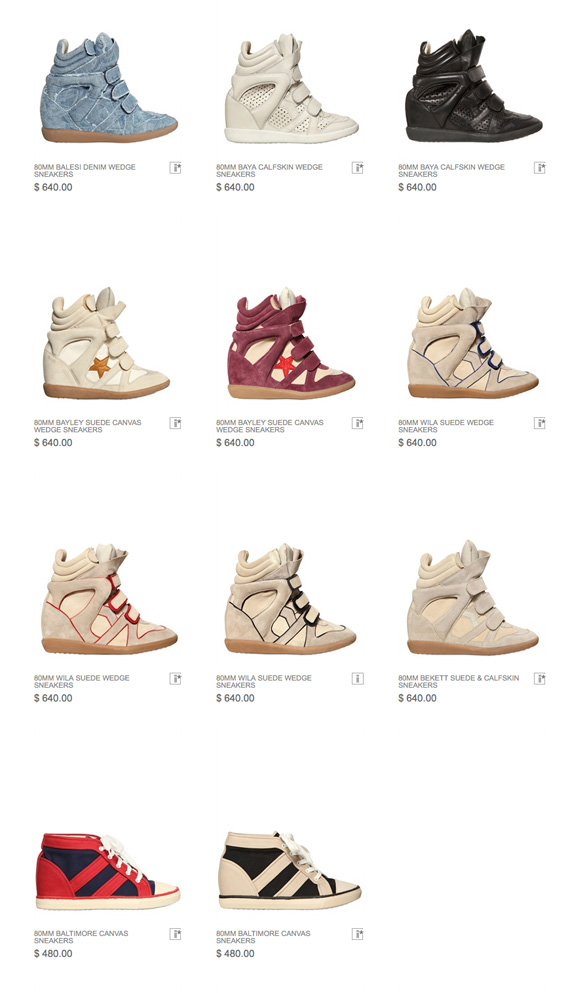 Isabel Marant Wedge Sneakers pre order at Luisaviaroma