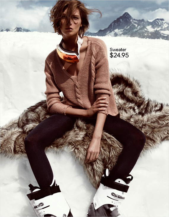 H&M Holiday 2012 Ad Campaign featuring Daria Werbowy