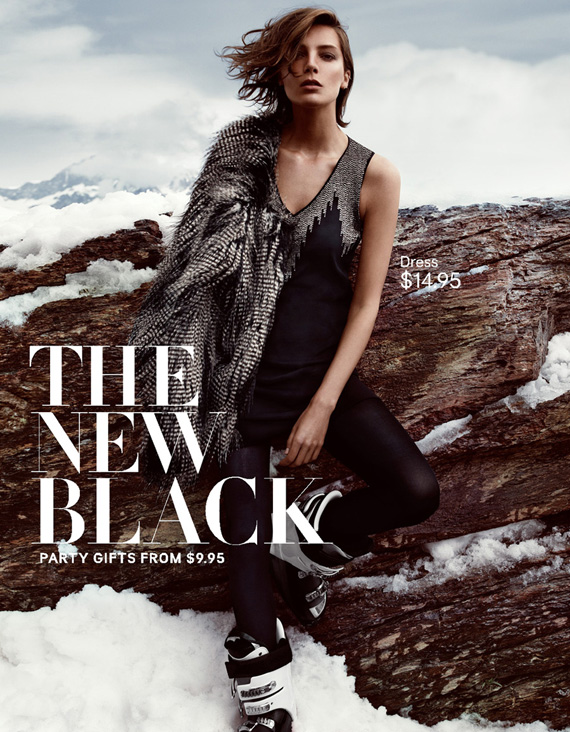 H&M Holiday 2012 Ad Campaign featuring Daria Werbowy